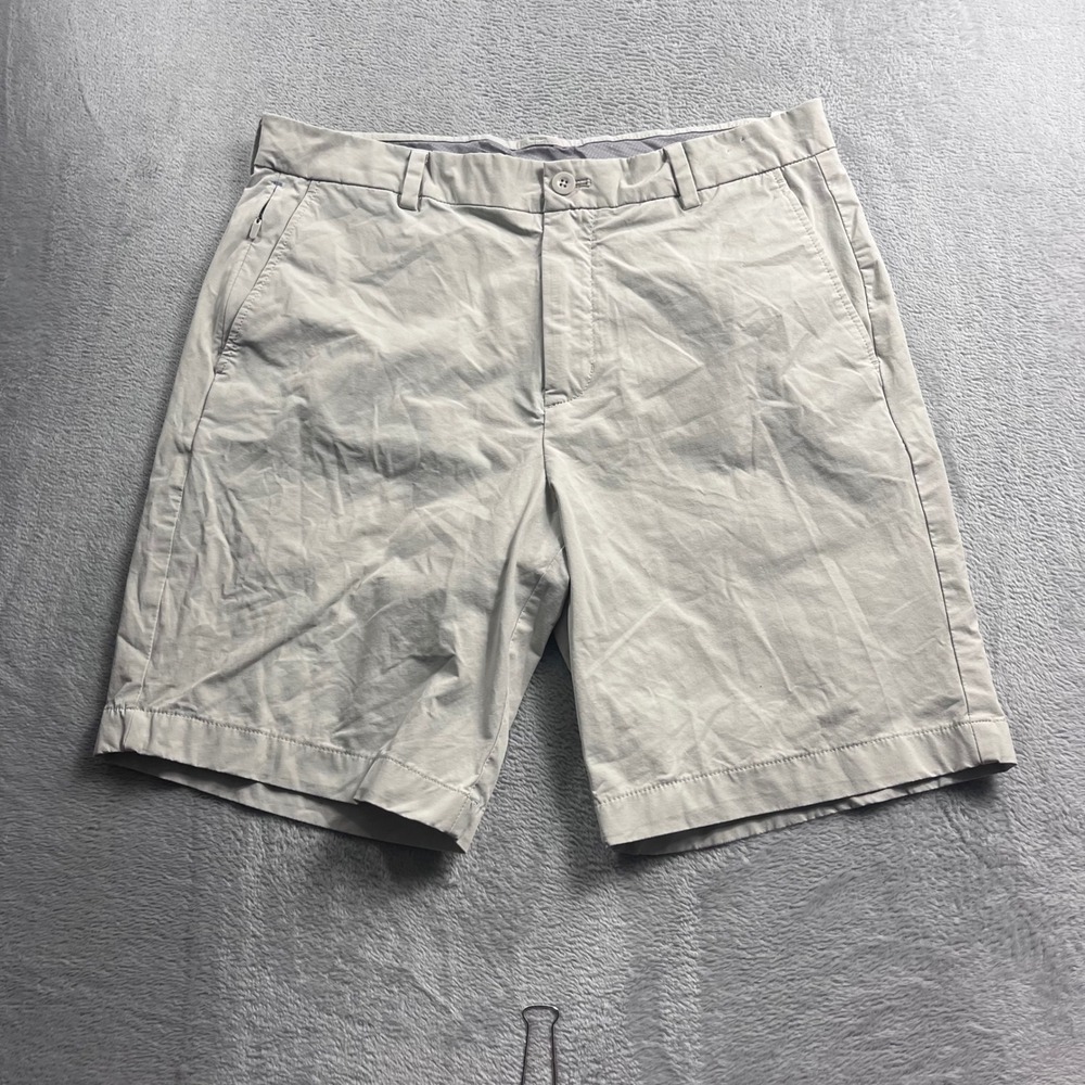 Vineyard Vines OTG On-The-Go Shorts Mens 33 Light Khaki Tan Performance Stretch